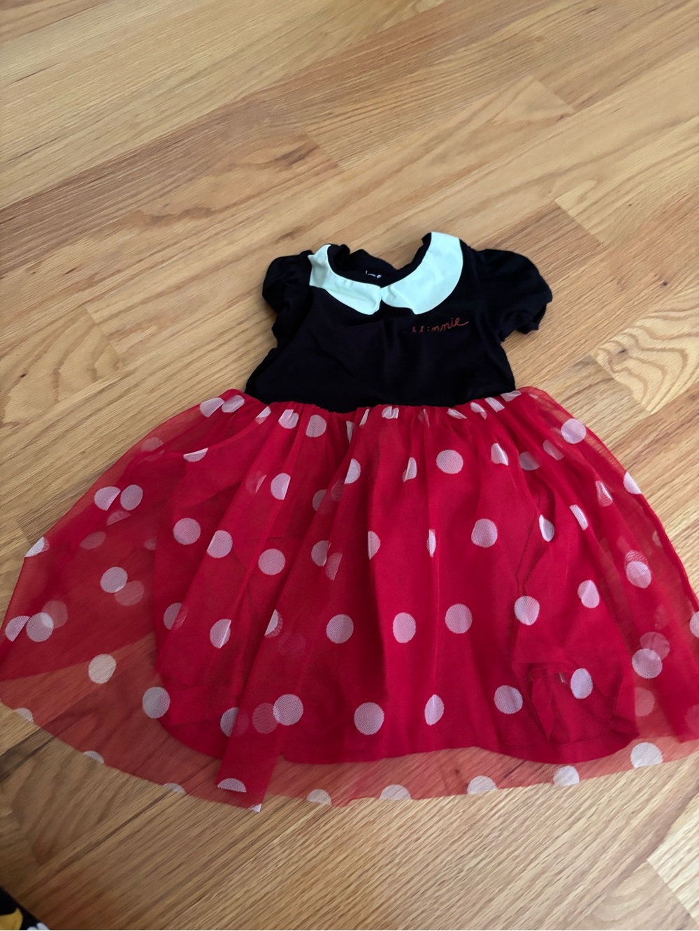 GAP Black Top Red Polka Dot Tulle Skirt Dress